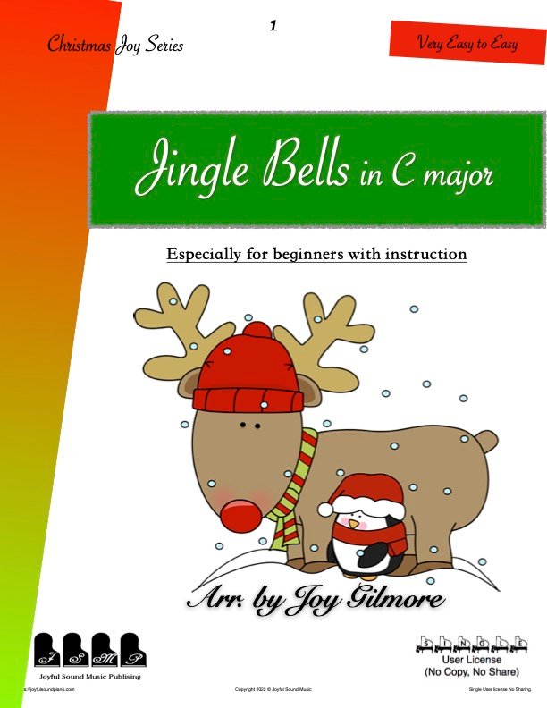 Jingle Bells in C Major - easy version Sheet music for Piano (Solo)