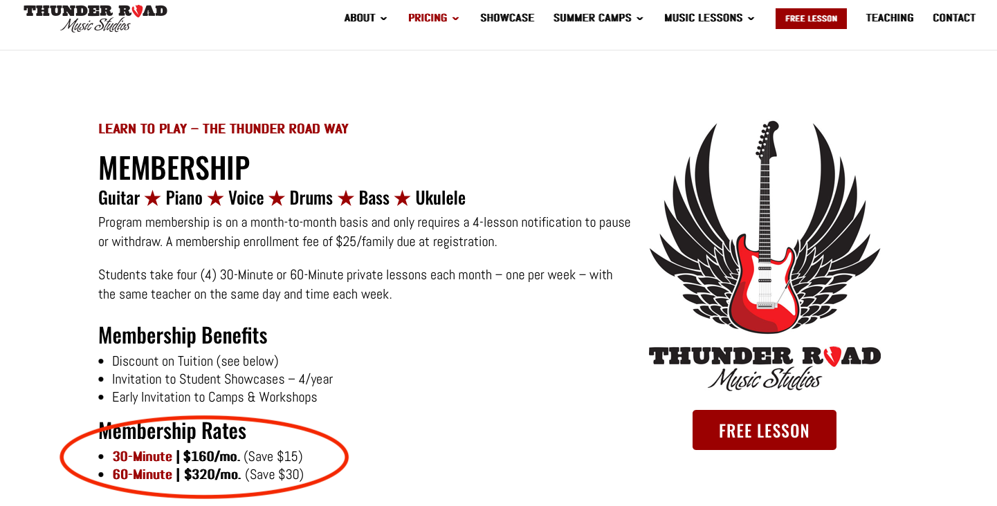 Monthly Fee_thunderroad_2025